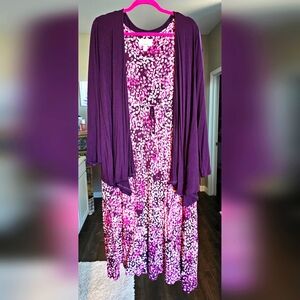 Carole Hochman Dress Cardigan Set